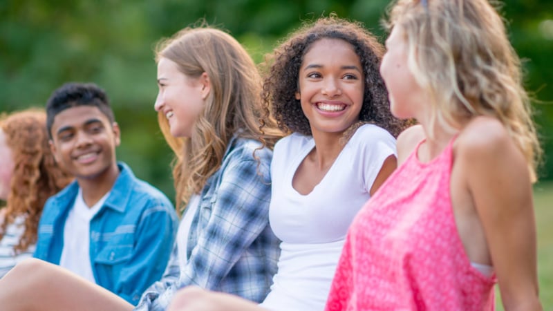 Teenagers hanging out